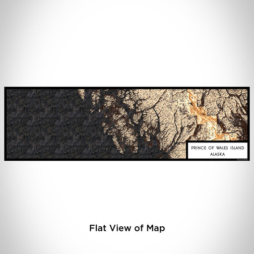 Flat View of Map Custom Prince of Wales Island Alaska Map Enamel Mug in Ember