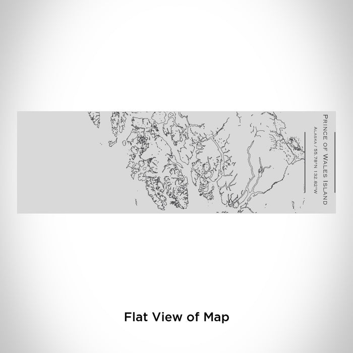 Rendered View of Prince of Wales Island Alaska Map Engraving on 10oz Stainless Steel Insulated Cup with Sipping Lid