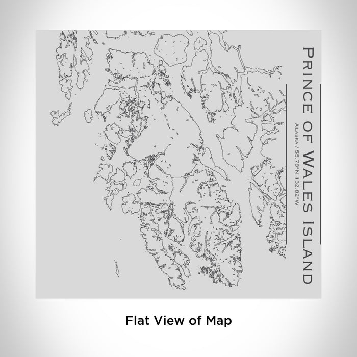 Rendered View of Prince of Wales Island Alaska Map Engraving on 17oz Stainless Steel Insulated Tumbler