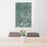 24x36 Princeton New Jersey Map Print Portrait Orientation in Afternoon Style Behind 2 Chairs Table and Potted Plant