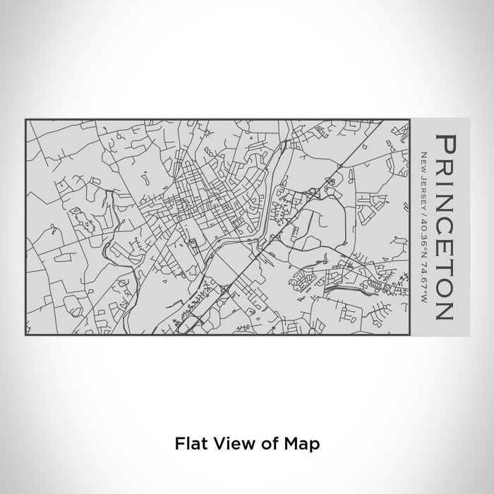 Rendered View of Princeton New Jersey Map Engraving on 17oz Stainless Steel Insulated Cola Bottle