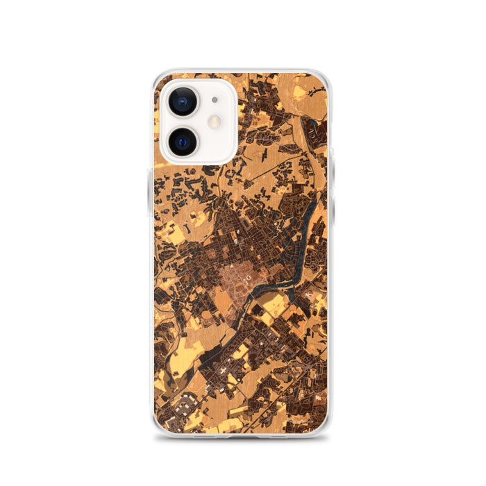Custom Princeton New Jersey Map iPhone 12 Phone Case in Ember