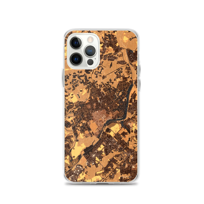 Custom Princeton New Jersey Map iPhone 12 Pro Phone Case in Ember
