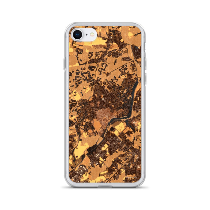 Custom Princeton New Jersey Map iPhone SE Phone Case in Ember