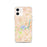 Custom Princeton New Jersey Map iPhone 12 Phone Case in Watercolor
