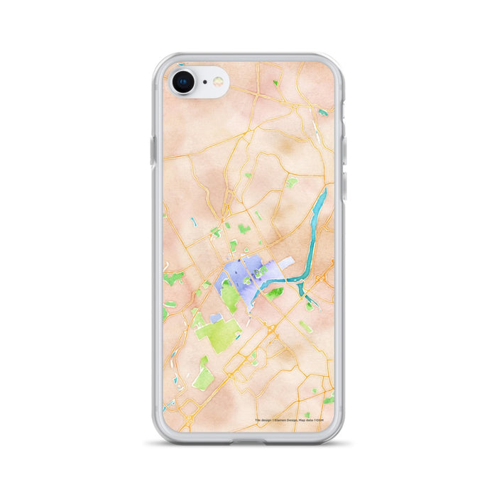 Custom Princeton New Jersey Map iPhone SE Phone Case in Watercolor