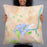 Person holding 22x22 Custom Princeton New Jersey Map Throw Pillow in Watercolor