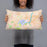 Person holding 20x12 Custom Princeton New Jersey Map Throw Pillow in Watercolor