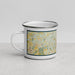 Left View Custom Princeton New Jersey Map Enamel Mug in Woodblock