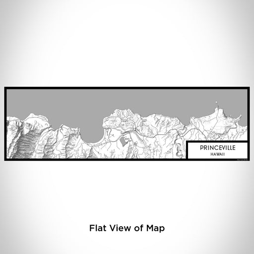 Flat View of Map Custom Princeville Hawaii Map Enamel Mug in Classic