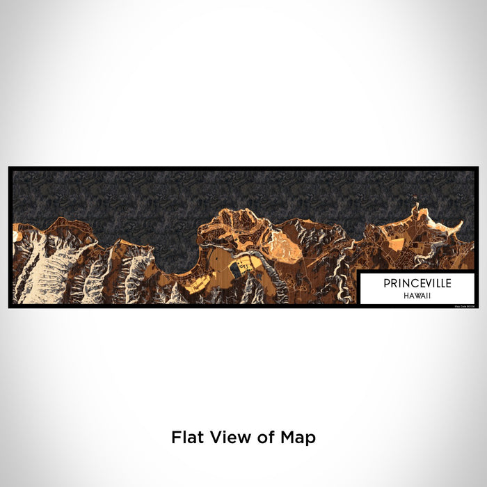 Flat View of Map Custom Princeville Hawaii Map Enamel Mug in Ember
