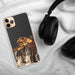 Custom Princeville Hawaii Map Phone Case in Ember on Table with Black Headphones