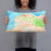 Person holding 20x12 Custom Princeville Hawaii Map Throw Pillow in Watercolor
