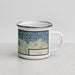 Right View Custom Princeville Hawaii Map Enamel Mug in Woodblock