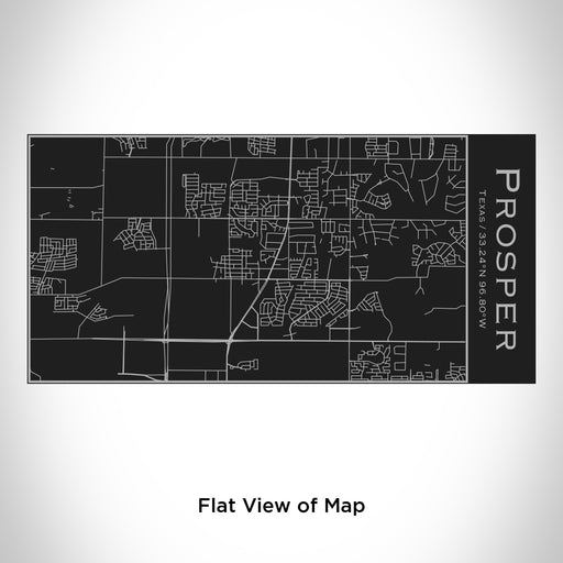 Rendered View of Prosper Texas Map Engraving on 17oz Stainless Steel Insulated Cola Bottle in Black