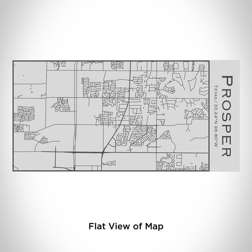 Rendered View of Prosper Texas Map Engraving on 17oz Stainless Steel Insulated Cola Bottle