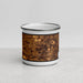 Front View Custom Prosper Texas Map Enamel Mug in Ember