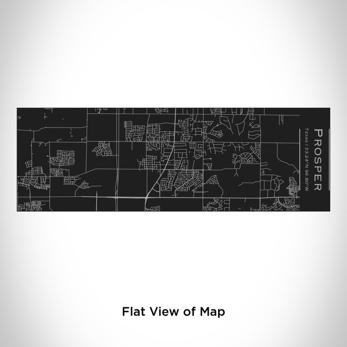 Rendered View of Prosper Texas Map Engraving on 10oz Stainless Steel Insulated Cup with Sliding Lid in Black