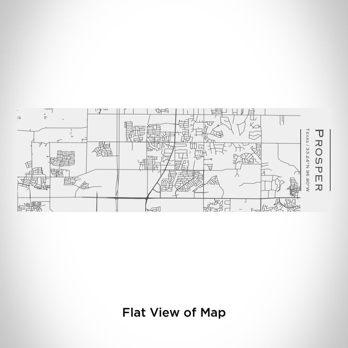 Rendered View of Prosper Texas Map Engraving on 10oz Stainless Steel Insulated Cup with Sliding Lid in White