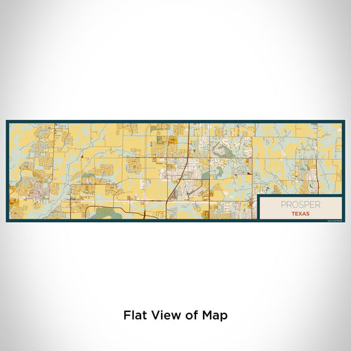Flat View of Map Custom Prosper Texas Map Enamel Mug in Woodblock