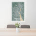 24x36 Providence Rhode Island Map Print Portrait Orientation in Afternoon Style Behind 2 Chairs Table and Potted Plant