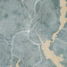 Providence Rhode Island Map Print in Afternoon Style Zoomed In Close Up Showing Details
