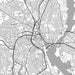 Providence Rhode Island Map Print in Classic Style Zoomed In Close Up Showing Details