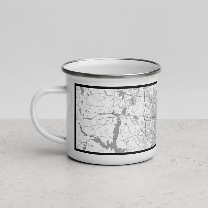 Left View Custom Providence Rhode Island Map Enamel Mug in Classic