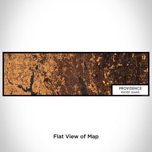 Flat View of Map Custom Providence Rhode Island Map Enamel Mug in Ember