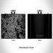 Rendered View of Providence Rhode Island Map Engraving on 6oz Stainless Steel Flask in Black