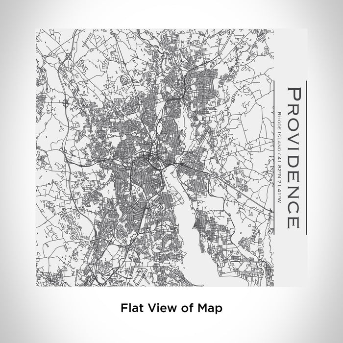 Rendered View of Providence Rhode Island Map Engraving on 17oz Stainless Steel Insulated Tumbler in White