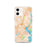 Custom Providence Rhode Island Map iPhone 12 Phone Case in Watercolor