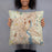 Person holding 18x18 Custom Providence Rhode Island Map Throw Pillow in Woodblock