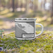 Right View Custom Provincetown Massachusetts Map Enamel Mug in Classic on Grass With Trees in Background