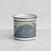 Front View Custom Provincetown Massachusetts Map Enamel Mug in Woodblock