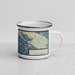 Right View Custom Provincetown Massachusetts Map Enamel Mug in Woodblock