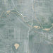 Pueblo Colorado Map Print in Afternoon Style Zoomed In Close Up Showing Details