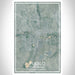 Pueblo Colorado Map Print Portrait Orientation in Afternoon Style With Shaded Background