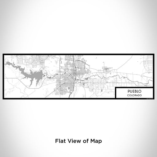 Flat View of Map Custom Pueblo Colorado Map Enamel Mug in Classic