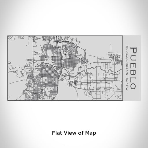 Rendered View of Pueblo Colorado Map Engraving on 17oz Stainless Steel Insulated Cola Bottle