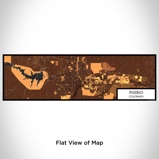 Flat View of Map Custom Pueblo Colorado Map Enamel Mug in Ember