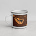 Left View Custom Pueblo Colorado Map Enamel Mug in Ember