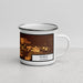 Right View Custom Pueblo Colorado Map Enamel Mug in Ember
