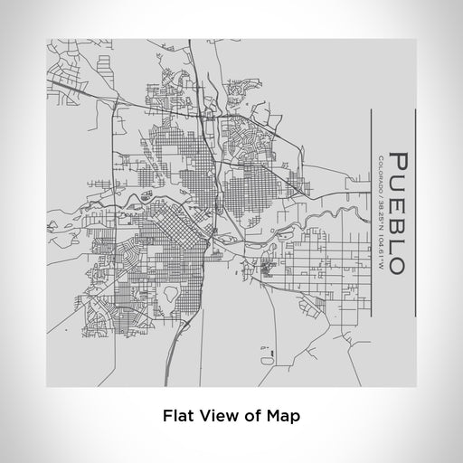 Rendered View of Pueblo Colorado Map Engraving on 17oz Stainless Steel Insulated Tumbler