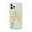 Custom Pueblo Colorado Map iPhone 12 Pro Max Phone Case in Woodblock