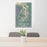 24x36 Puget Sound Washington Map Print Portrait Orientation in Afternoon Style Behind 2 Chairs Table and Potted Plant