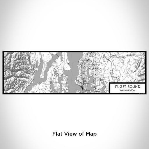 Flat View of Map Custom Puget Sound Washington Map Enamel Mug in Classic