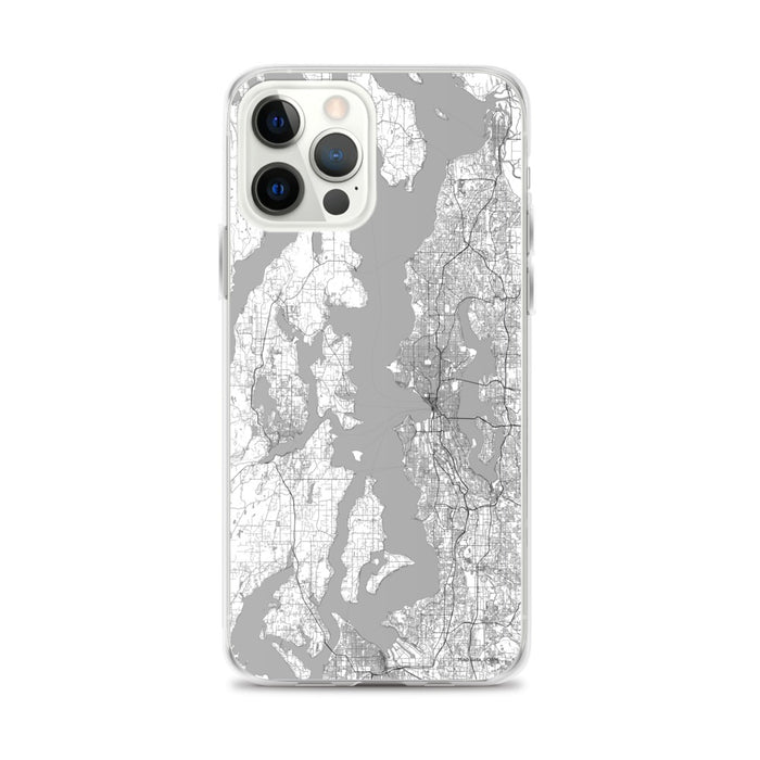 Custom Puget Sound Washington Map iPhone 12 Pro Max Phone Case in Classic