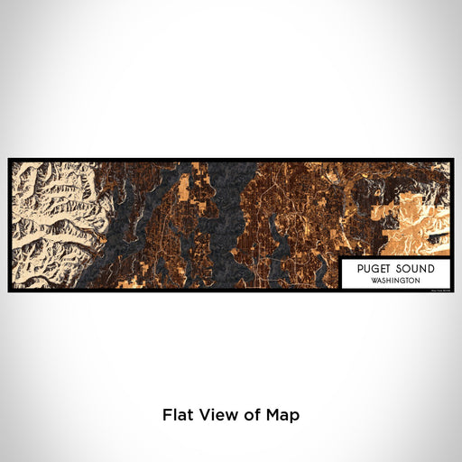 Flat View of Map Custom Puget Sound Washington Map Enamel Mug in Ember