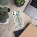 Custom Puget Sound Washington Map Phone Case in Woodblock